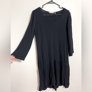 Soft Surroundings Black Long Sleeve Midi‎ Length Dress | Size Small